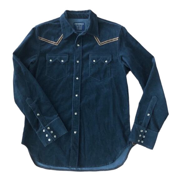 Freedman LIMITED EDITION Marble Snap Corduroy SAWTOOTH Shirt size XL - Picture 1 of 13